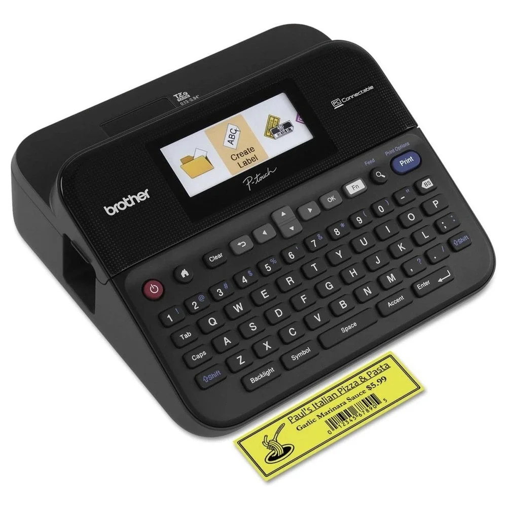 Brother P-touch PT-D600VP PC Connectable Label Maker W/Hard Case AC Adapter Tape